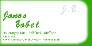 janos bobel business card